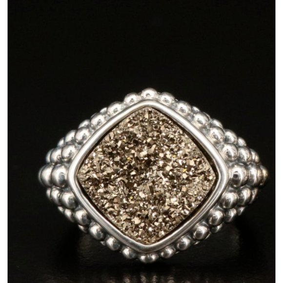 Michael Dawkins Sterling Silver Druzy Ring - Size 5.25 - Picture 7 of 8